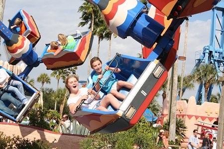 Lindsay and Baylee on a ride